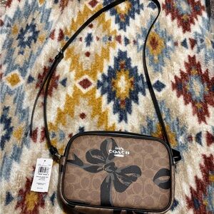 Coach Tan and Black Multi Bow PT Jamie Bag